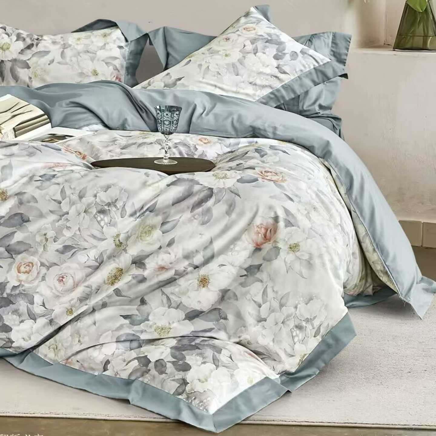 91家纺网 家纺一手货源 找家纺 （总）未来家居 2025新款优帝100支贡缎长绒棉四件套-1