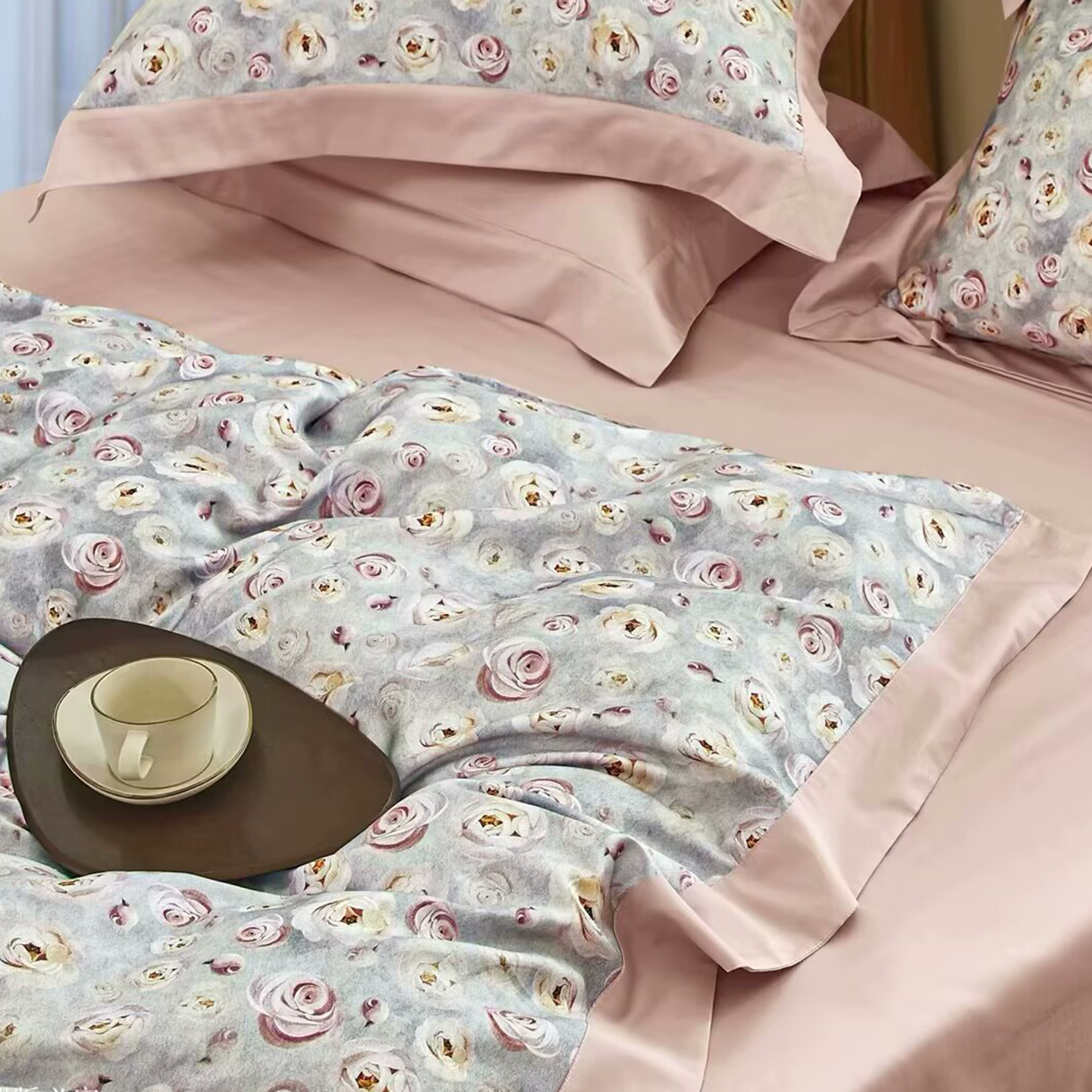 91家纺网 家纺一手货源 找家纺 （总）未来家居 2025新款优帝100支贡缎长绒棉四件套-1