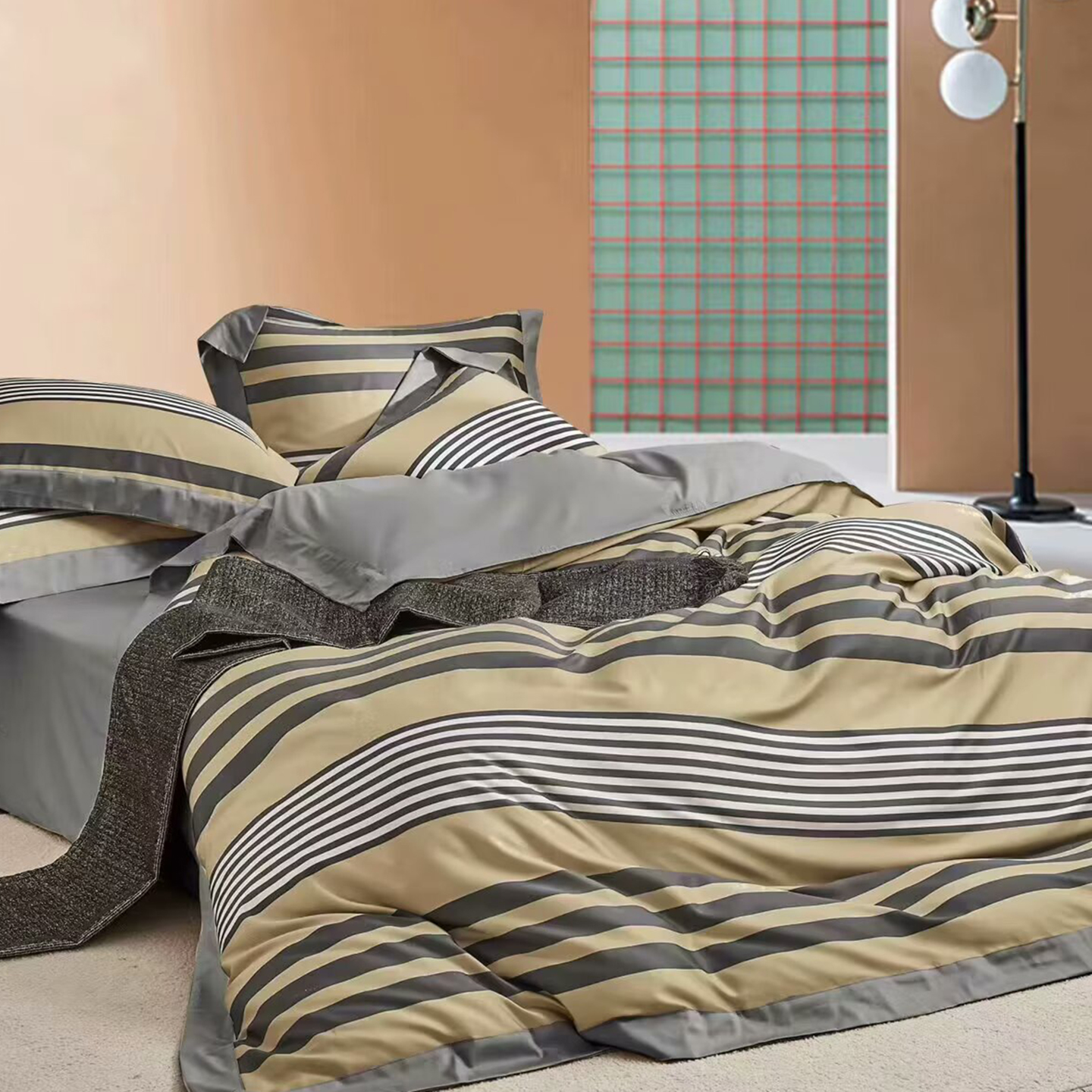 91家纺网 家纺一手货源 找家纺 （总）未来家居 2025新款UD活性印染铂金贡缎长绒棉四件套