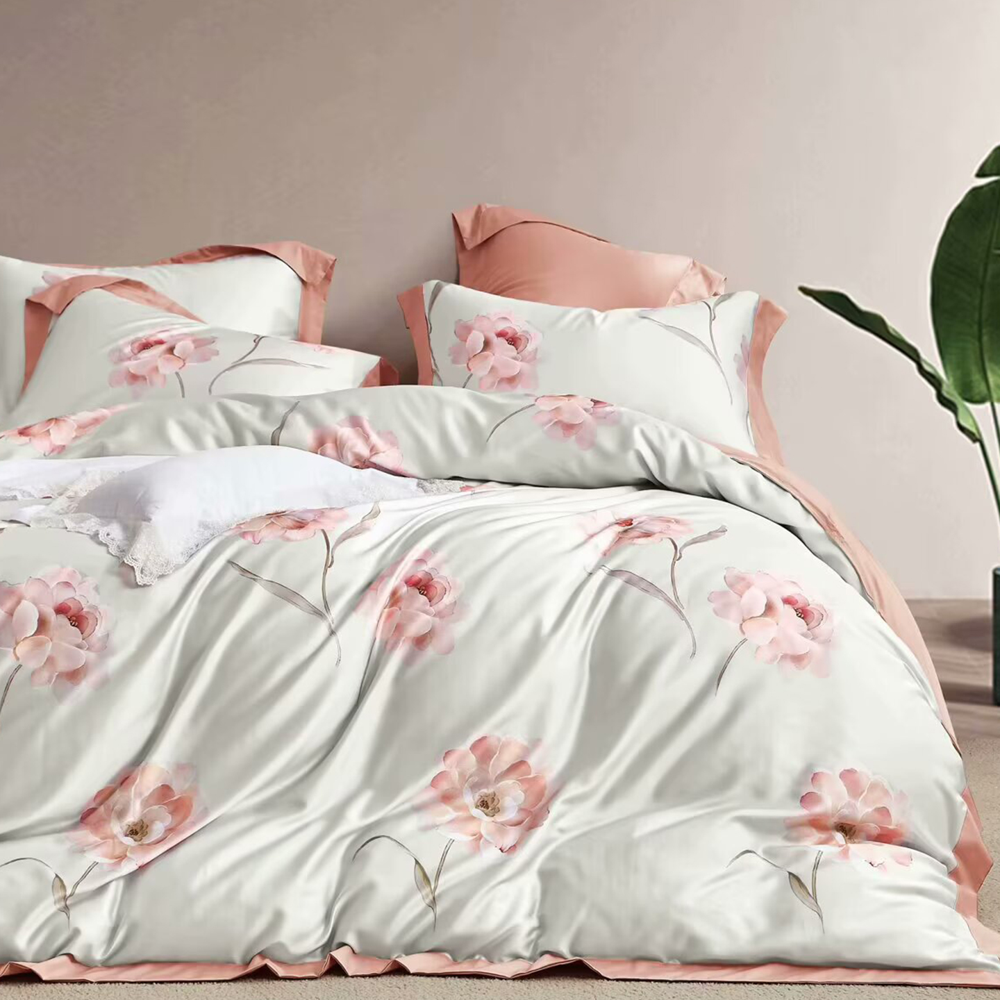 91家纺网 家纺一手货源 找家纺 （总）未来家居 2025新款UD活性印染铂金贡缎长绒棉四件套