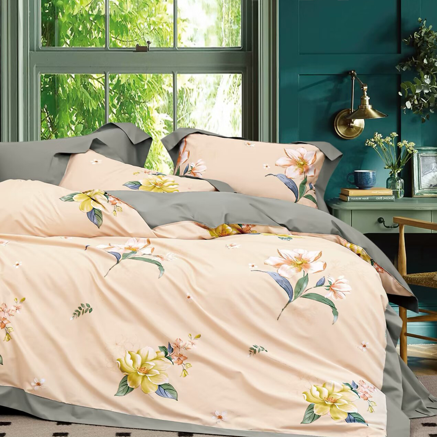 91家纺网 家纺一手货源 找家纺 （总）未来家居 2025新款UD活性印染铂金贡缎长绒棉四件套