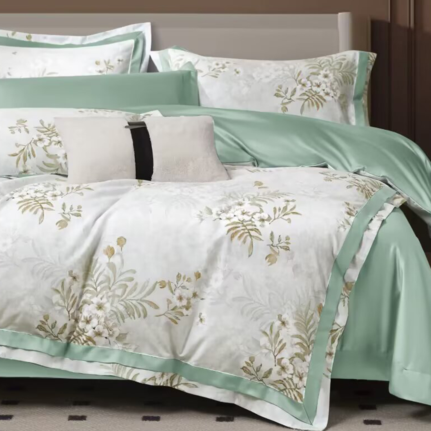 91家纺网 家纺一手货源 找家纺 （总）未来家居 2025新款优帝100支贡缎长绒棉四件套-1