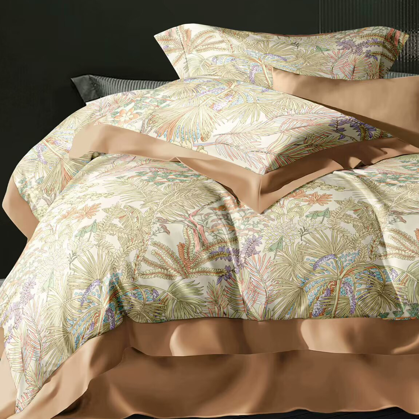 91家纺网 家纺一手货源 找家纺 （总）未来家居 2025新款UD活性印染铂金贡缎长绒棉四件套