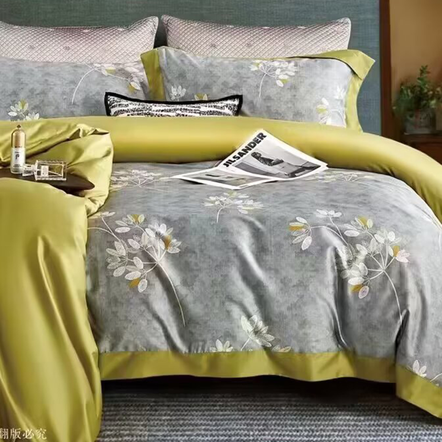 91家纺网 家纺一手货源 找家纺 （总）未来家居 2025新款优帝100支贡缎长绒棉四件套-1