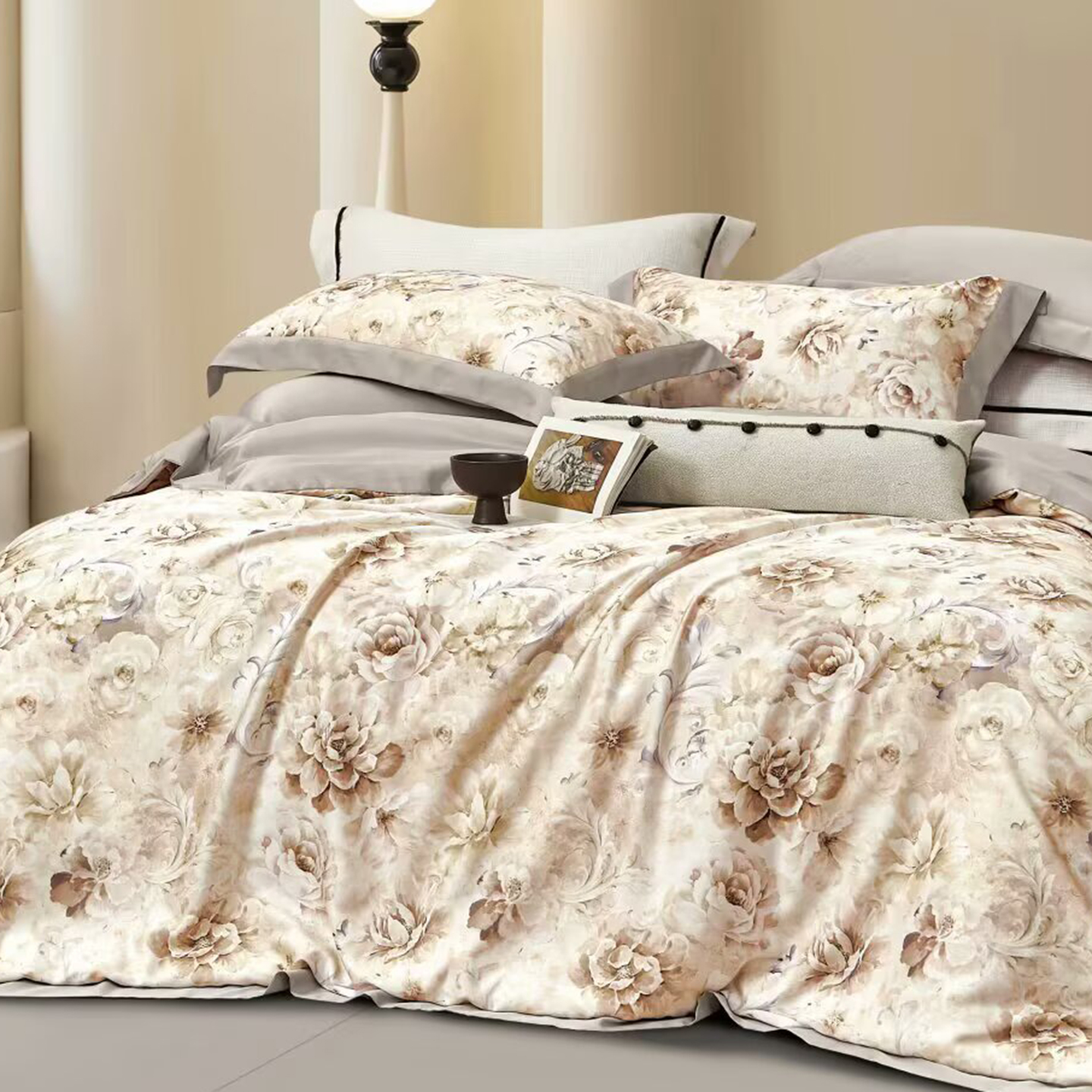 91家纺网 家纺一手货源 找家纺 （总）未来家居 2025新款UD活性印染铂金贡缎长绒棉四件套