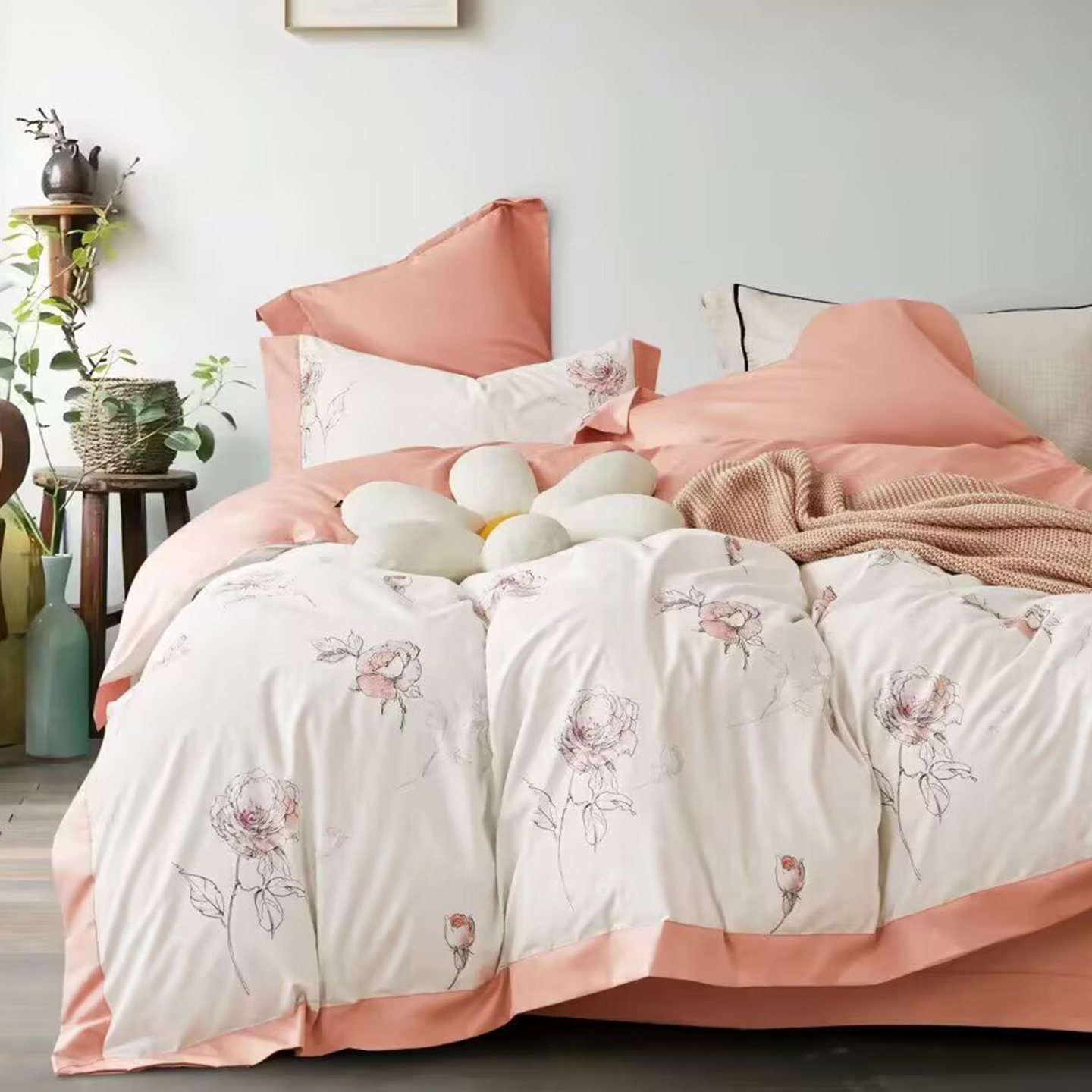 91家纺网 家纺一手货源 找家纺 （总）未来家居 2025新款UD活性印染铂金贡缎长绒棉四件套