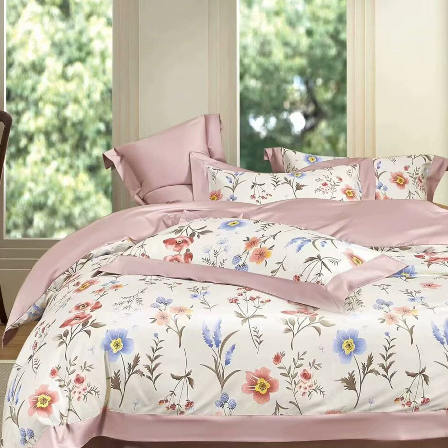 91家纺网 家纺一手货源 找家纺 （总）未来家居 2025新款UD活性印染铂金贡缎长绒棉四件套