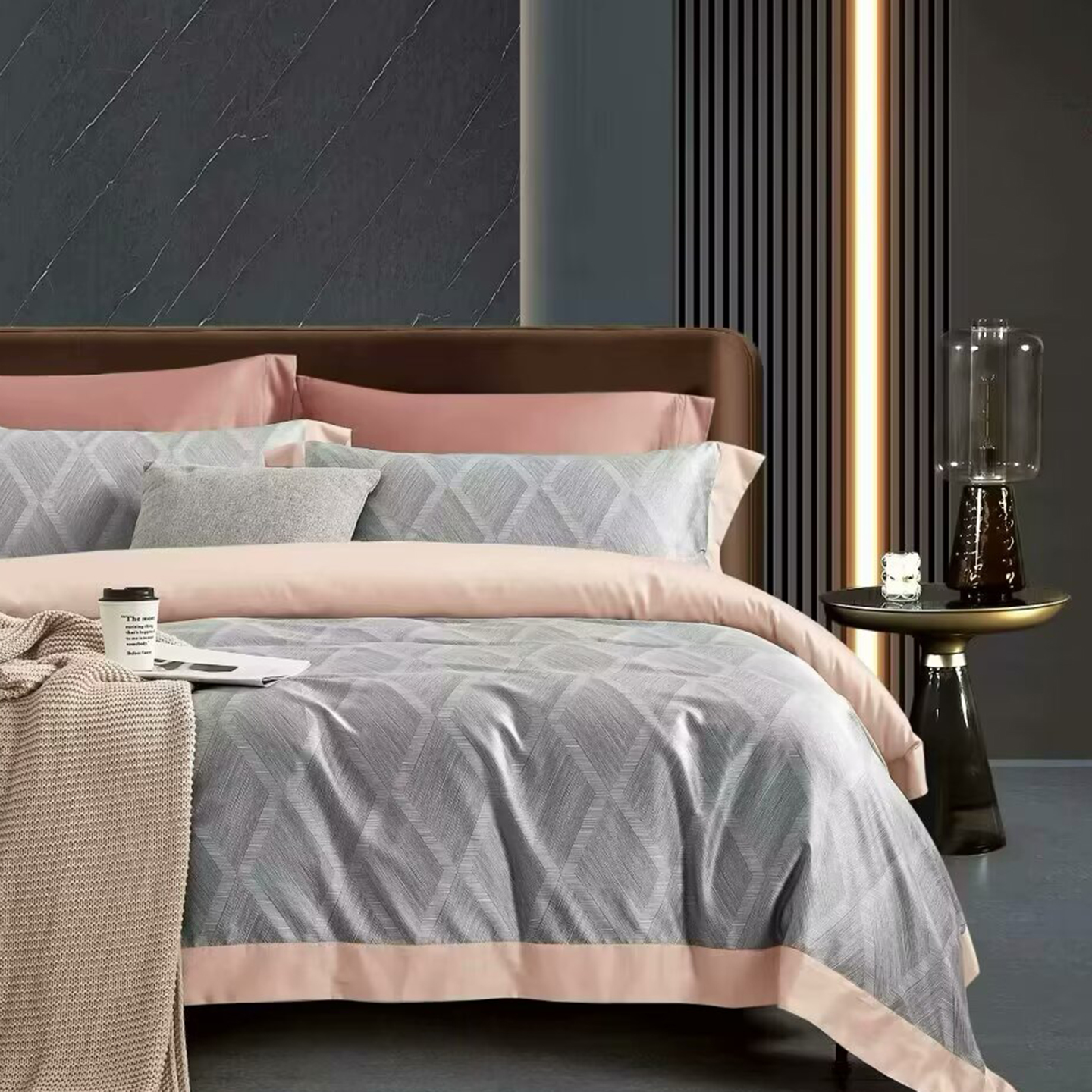 91家纺网 家纺一手货源 找家纺 （总）未来家居 2025新款优帝100支贡缎长绒棉四件套-1