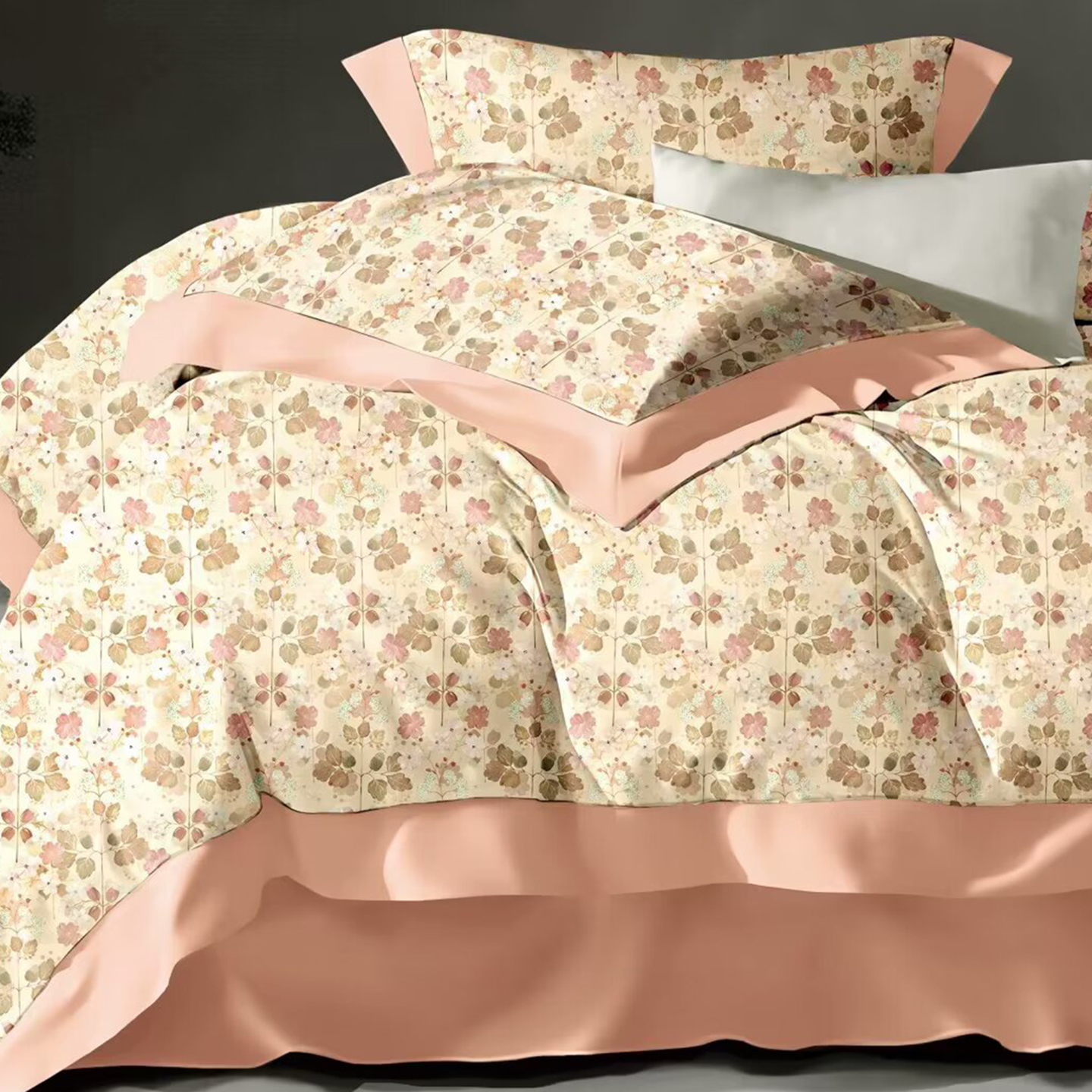 91家纺网 家纺一手货源 找家纺 （总）未来家居 2025新款优帝100支贡缎长绒棉四件套-1