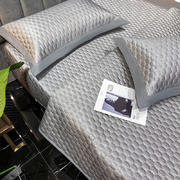 2022新品可水洗高精密抗菌冰丝乳胶凉席绗缝床笠床席款三件套 150*200cm三件套 星空-灰（床席款）