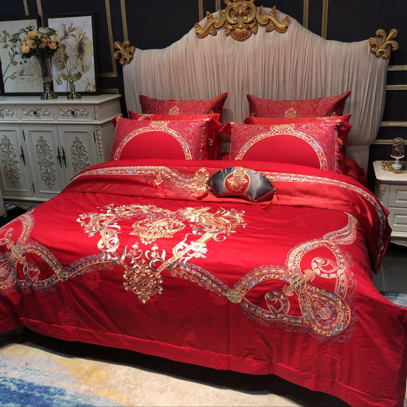 2018新款-婚庆多件套（两情相悦） 1.5m床-1.8m床 四件套（床单款）1