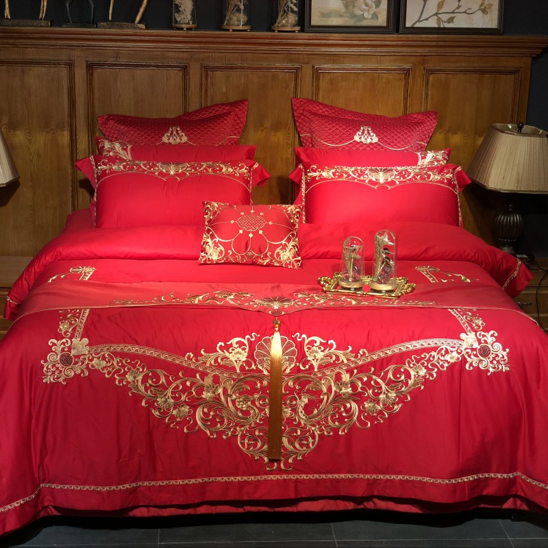 2018新款-婚庆多件套（天生一对） 1.5m床-1.8m床 四件套（床单款）1