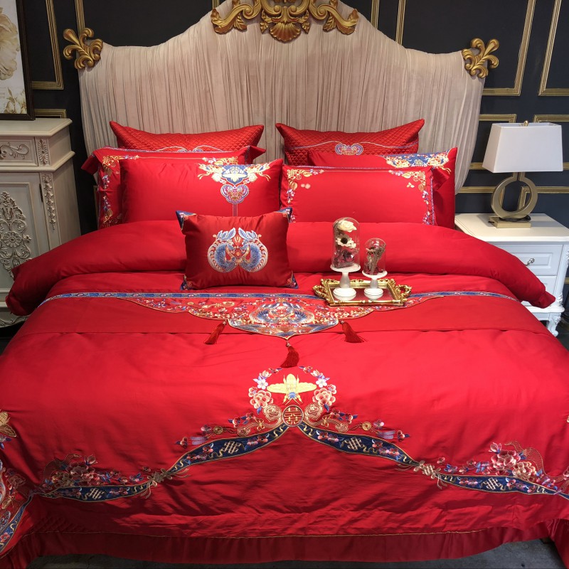 2018新款-婚庆多件套（甜甜蜜蜜） 1.5m床-1.8m床 四件套（床单款）1