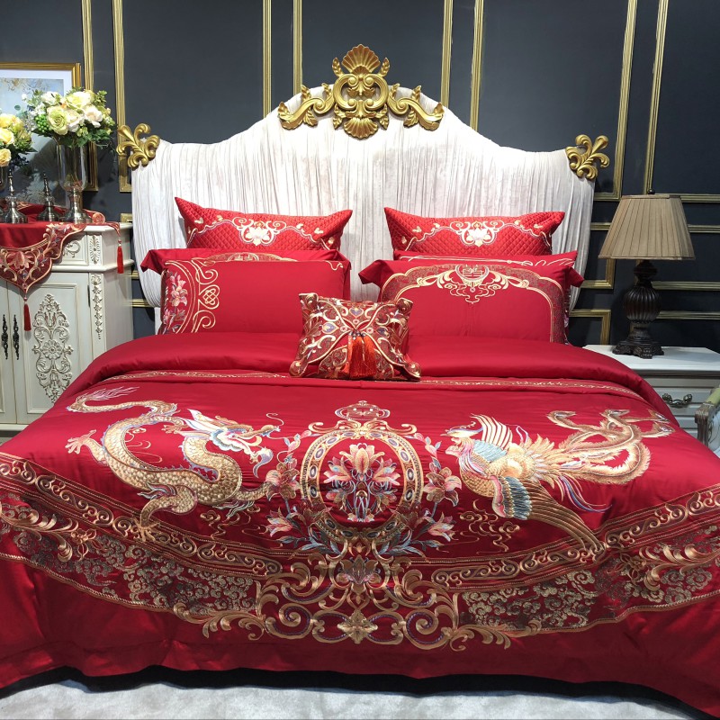 2018新款-婚庆多件套（相亲相爱） 1.5m床-1.8m床 四件套（床单款）1