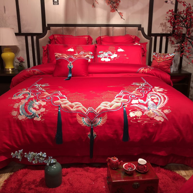 2018新款-婚庆多件套（心有灵犀） 1.5m床-1.8m床 四件套（床单款）1