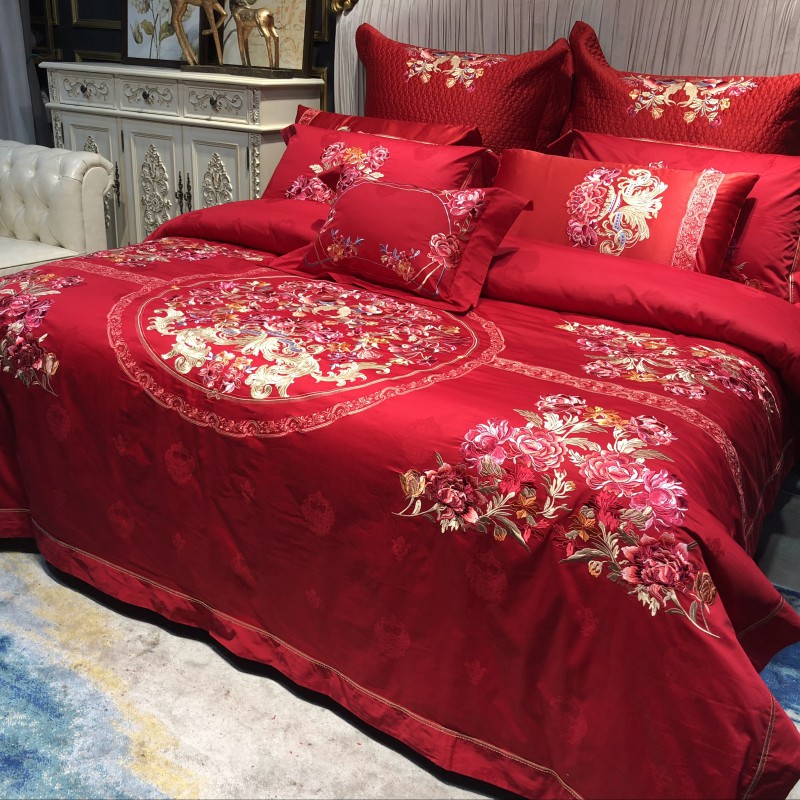 2018新款-婚庆多件套（幸福满堂） 1.5m床-1.8m床 四件套（床单款）1