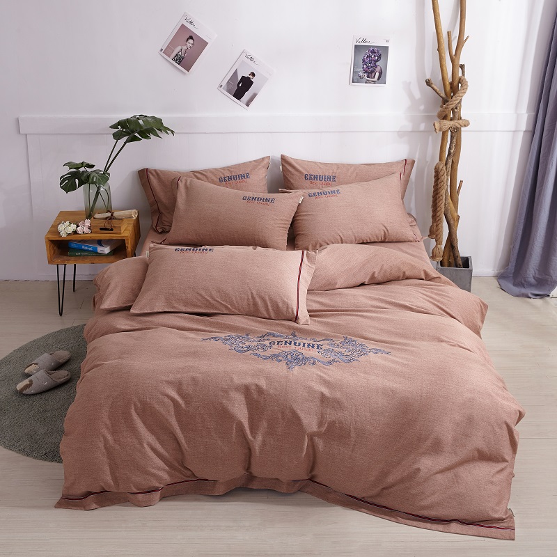 2018新款-磨绒印绣四件套 1.5m（5英尺）床 北欧风情