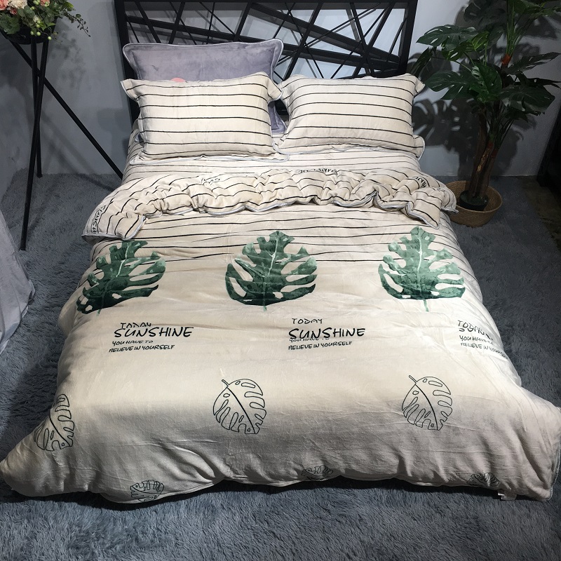 2018新款抗菌棉绒四件套 1.5m（5英尺）床 北欧风情