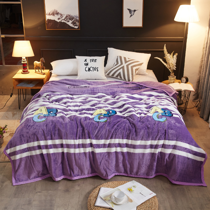 2018新款-金貂绒云貂绒毛毯