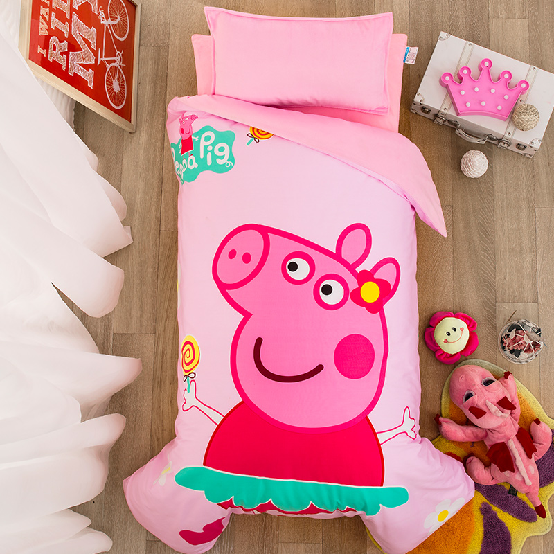 2018新款-秋冬棉加绒单品床垫套 60*135cm/条 棒棒糖佩奇