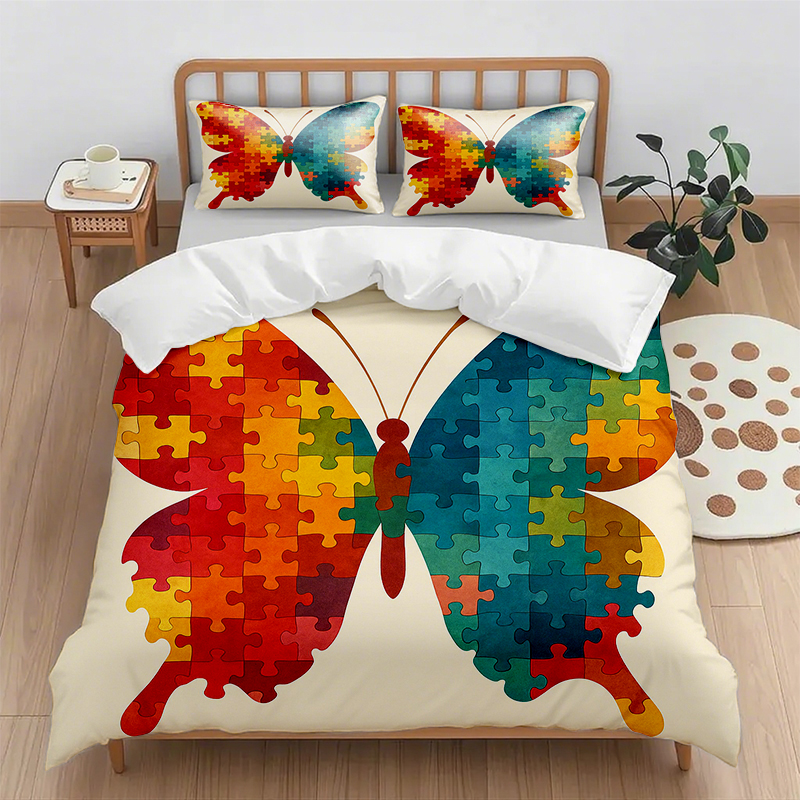 91家纺网 家纺一手货源 找家纺 （总）轩贝雅 新款跨境Pod工厂数码印花被套套装（被套+枕套）第五批