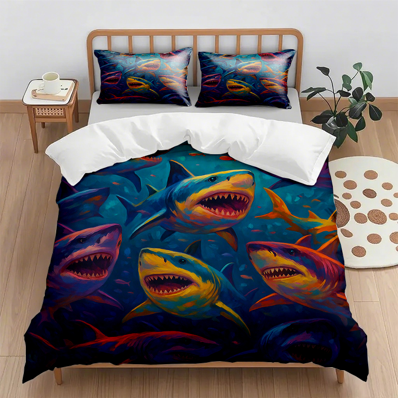 91家纺网 家纺一手货源 找家纺 （总）轩贝雅 新款跨境Pod工厂数码印花被套套装（被套+枕套）第五批