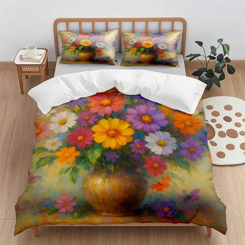 91家纺网 家纺一手货源 找家纺 （总）轩贝雅 新款跨境Pod工厂数码印花被套套装（被套+枕套）第五批