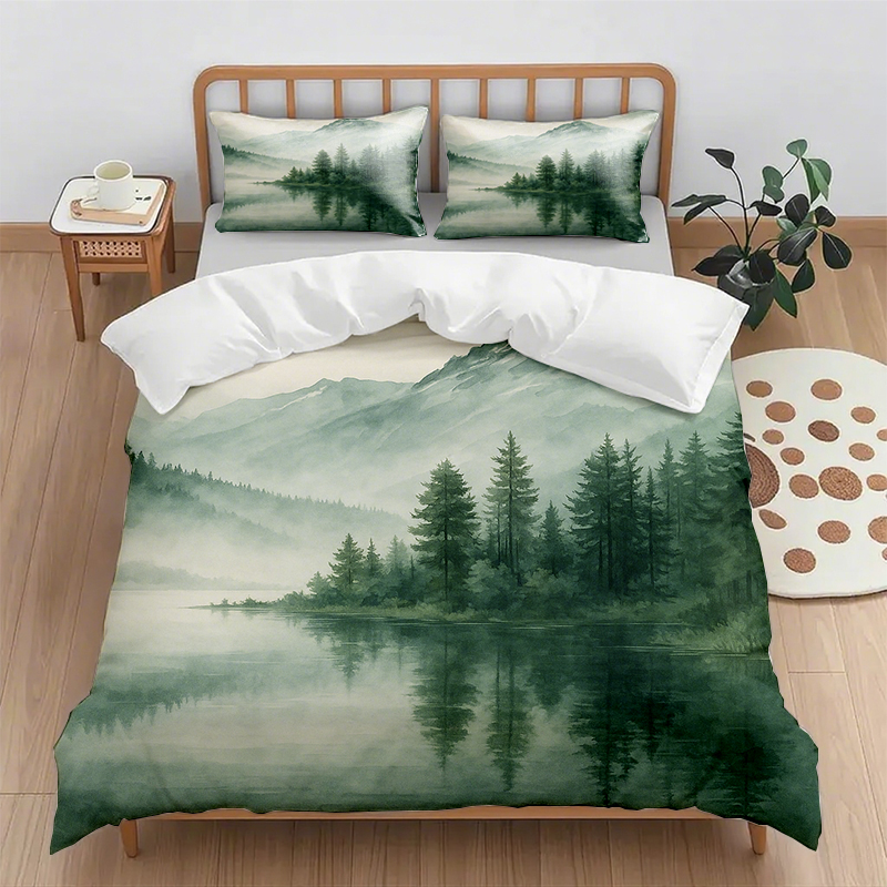 91家纺网 家纺一手货源 找家纺 （总）轩贝雅 新款跨境Pod工厂数码印花被套套装（被套+枕套）第五批