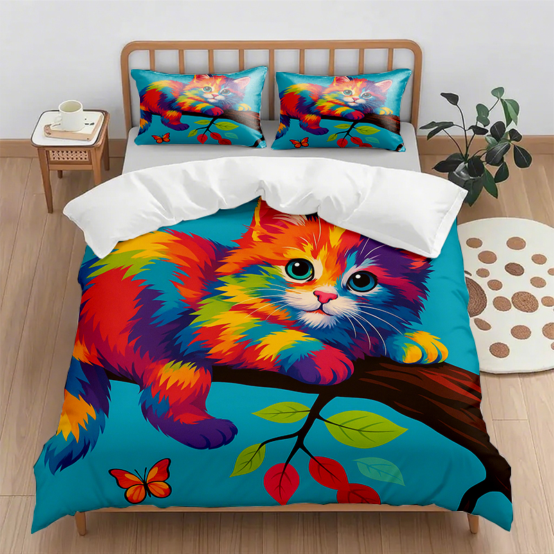 91家纺网 家纺一手货源 找家纺 （总）轩贝雅 新款跨境Pod工厂数码印花被套套装（被套+枕套）第五批