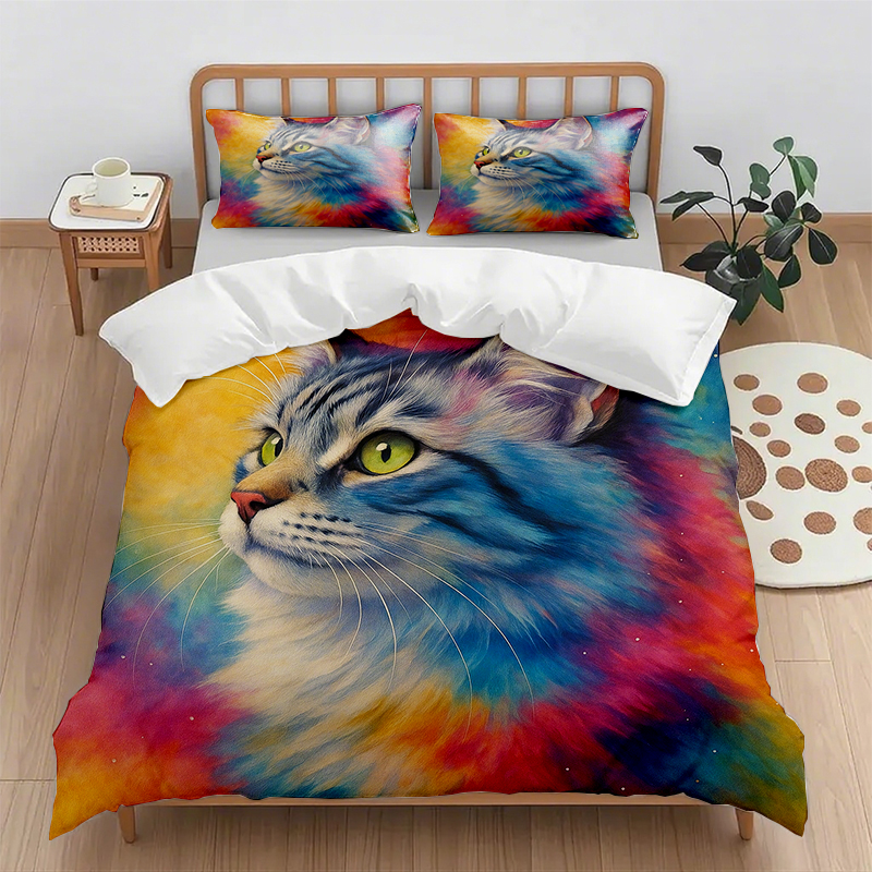 91家纺网 家纺一手货源 找家纺 （总）轩贝雅 新款跨境Pod工厂数码印花被套套装（被套+枕套）第五批