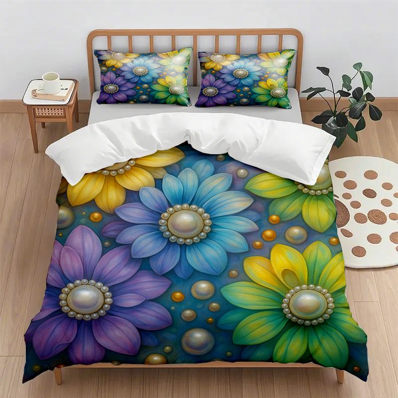 91家纺网 家纺一手货源 找家纺 （总）轩贝雅 新款跨境Pod工厂数码印花被套套装（被套+枕套）第五批