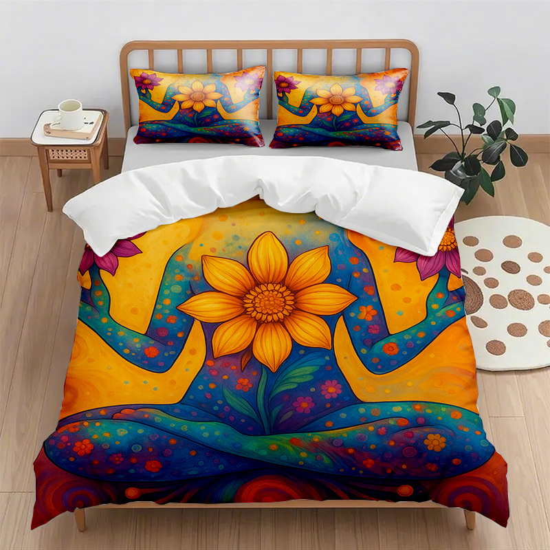 91家纺网 家纺一手货源 找家纺 （总）轩贝雅 新款跨境Pod工厂数码印花被套套装（被套+枕套）第五批