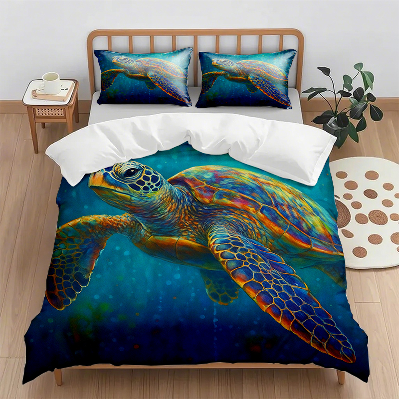 91家纺网 家纺一手货源 找家纺 （总）轩贝雅 新款跨境Pod工厂数码印花被套套装（被套+枕套）第五批