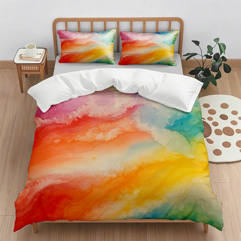 91家纺网 家纺一手货源 找家纺 （总）轩贝雅 新款跨境Pod工厂数码印花被套套装（被套+枕套）第五批