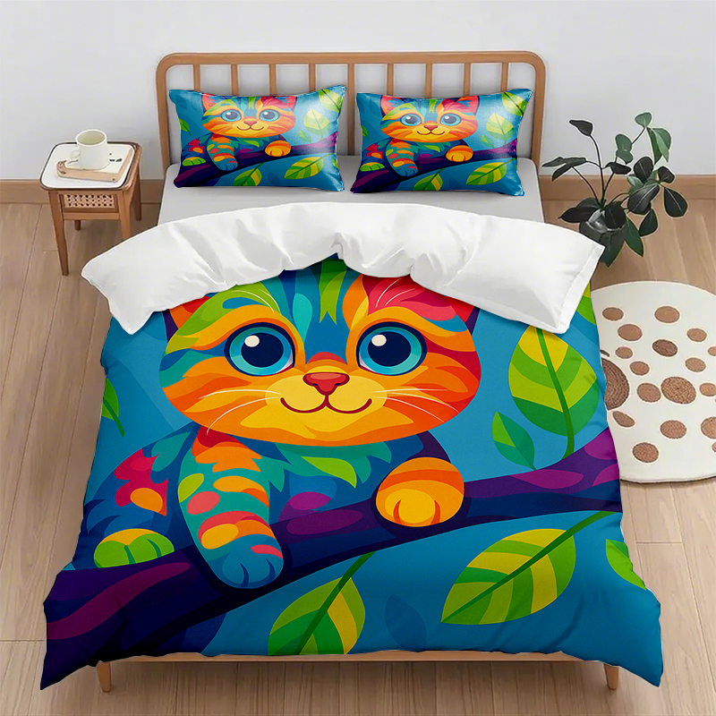 91家纺网 家纺一手货源 找家纺 （总）轩贝雅 新款跨境Pod工厂数码印花被套套装（被套+枕套）第五批