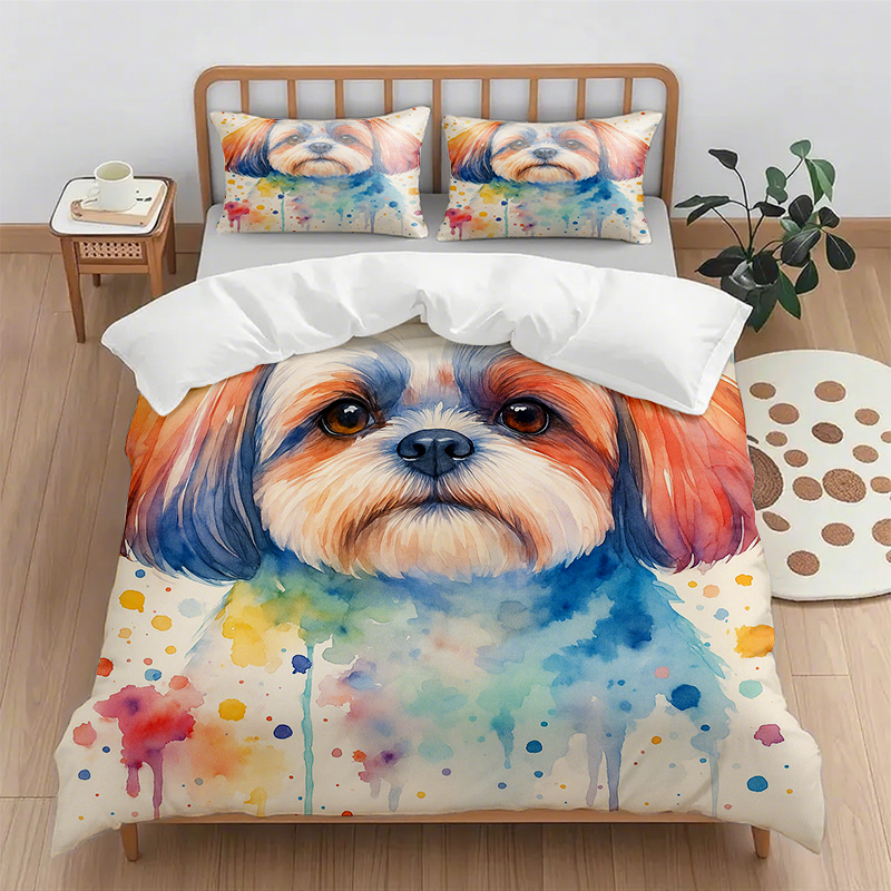 91家纺网 家纺一手货源 找家纺 （总）轩贝雅 新款跨境Pod工厂数码印花被套套装（被套+枕套）第五批