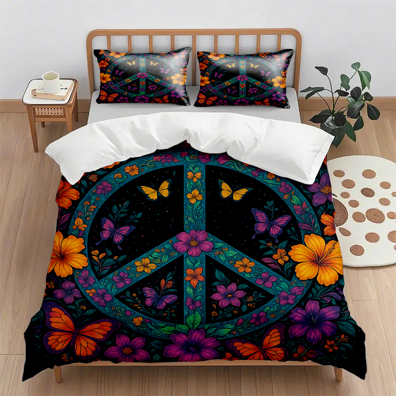 91家纺网 家纺一手货源 找家纺 （总）轩贝雅 新款跨境Pod工厂数码印花被套套装（被套+枕套）第五批