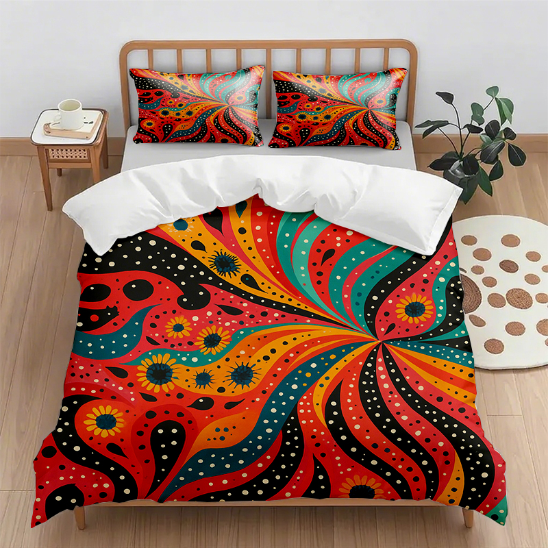 91家纺网 家纺一手货源 找家纺 （总）轩贝雅 新款跨境Pod工厂数码印花被套套装（被套+枕套）第五批