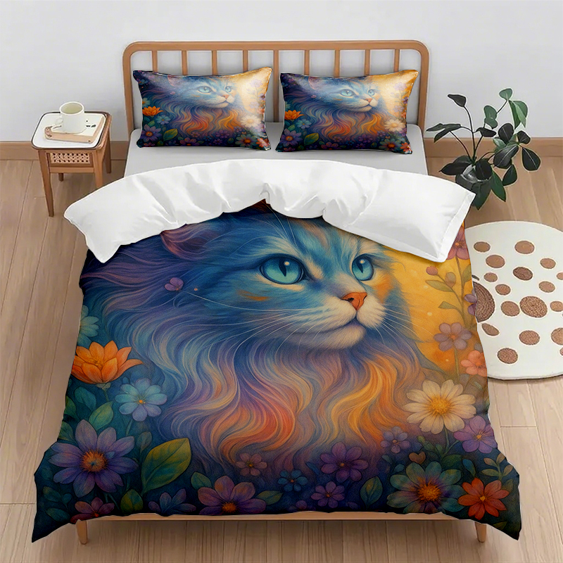 91家纺网 家纺一手货源 找家纺 （总）轩贝雅 新款跨境Pod工厂数码印花被套套装（被套+枕套）第五批