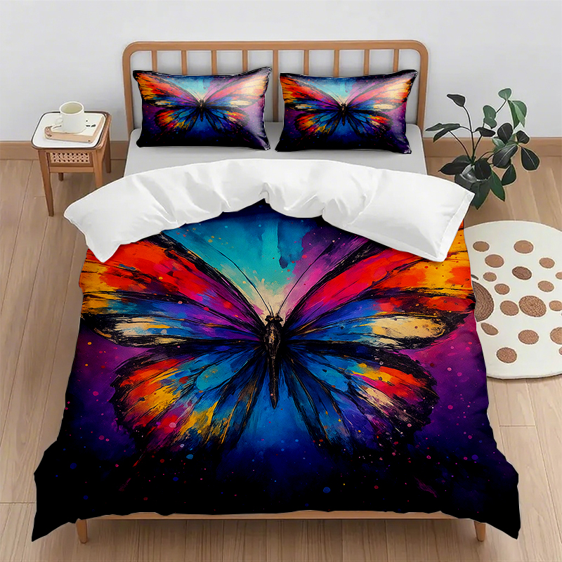 91家纺网 家纺一手货源 找家纺 （总）轩贝雅 新款跨境Pod工厂数码印花被套套装（被套+枕套）第五批