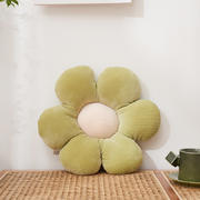 2021新款小朵朵抱枕花朵坐垫小雏菊抱枕直播赠品抱枕礼品（量大从优） 直径38cm左右 绿色