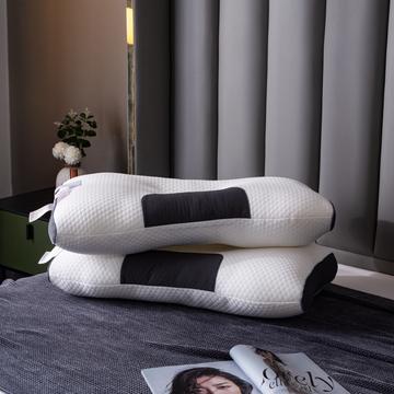 2023新款全新升级二代SPA助眠大豆枕头枕芯-针织蜂窝波浪型48x74cm