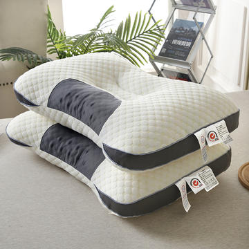 2023新款3D睡感针织棉水立方磁石按摩枕头枕芯48*74cm