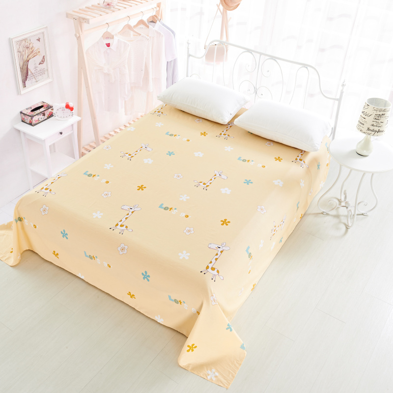 单品床单类1 全棉印花直角床单44个 120*230cm直角（0.9米床用） 奔跑小鹿B1