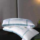 艾丽丝枕芯立体护颈助眠枕头定型家用保健枕芯纯棉贡缎撞色分区枕 撞色分区枕