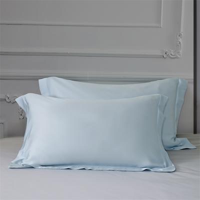 60天丝纯色单枕套 48*74 纯色单枕套-浅水蓝色
