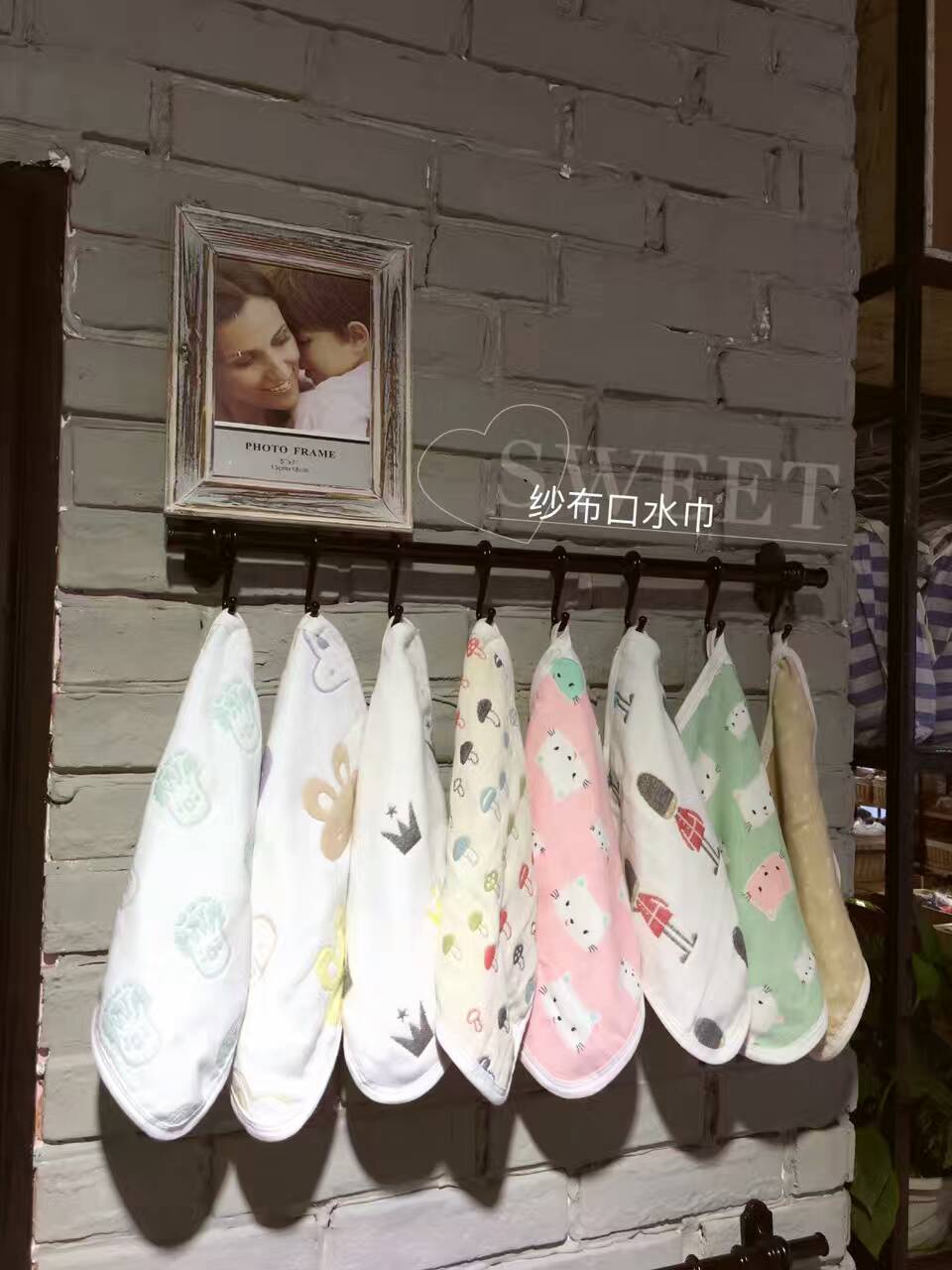 纱布方巾口水巾25*2