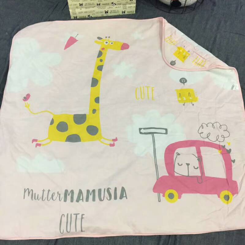 双层纱布抱被竹篮装 90*90cm