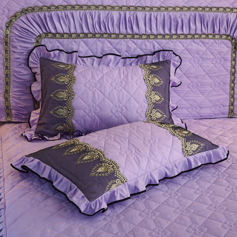 2023新款凯瑟琳--磨毛夹棉单枕套 48cmX74cm（枕套/对） 魅惑紫
