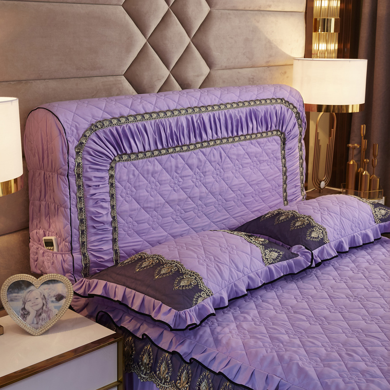 2023新款凯瑟琳--磨毛夹棉单床靠背 1.8m 魅惑紫
